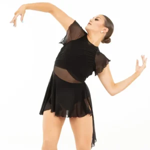 Custom Breathable Latin Lyrical Dance Costumes for Women Polyester Spandex Material Modern Performance Stage Dance