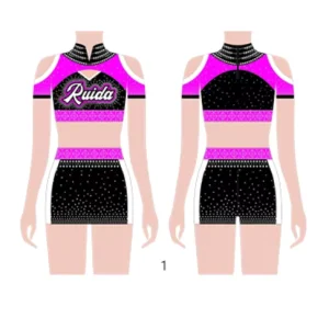 Custom Cheerleading Competition Uniforms Rhinestones All star Cheerleading Uniforms Sublimated Performance Dance Uniforms