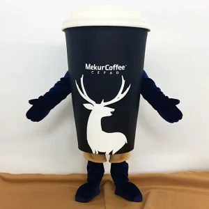 Custom Coffee Shop Mascot Costume Suit