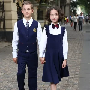 Custom Design School Student Uniform Blazer OEM Made in Guangzhou China