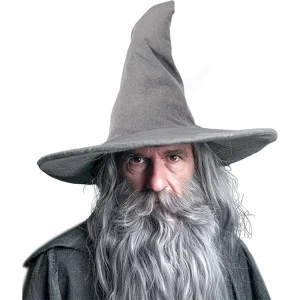 Custom Halloween Wicked Witch Character Pleated Twisted Magic Hat Cotton Linen Adults Unisex Winter Party Masquerade