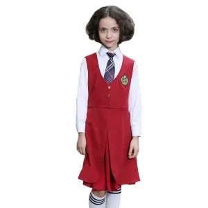 Custom Logo Unisex Children’s Middle School Uniform, 100% Cotton, Manufactured in China by Factory Supplier