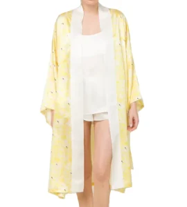 Custom Made Women’s Kimono Robe 100% Satin Silk Digital Printing Sweet Style Woven Weaving Method One Size Fit