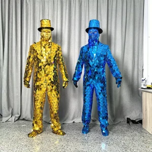 Custom Mirror Costume Stage Performance Costume Disco Party Costume for Adults