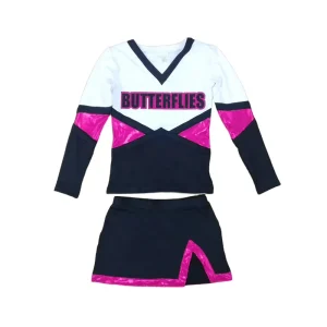 Custom Performance Cheerleading Uniforms Latest Fashion Adults’ Spandex Cheerleading Outfits Printed Girls’ Fashion Made China
