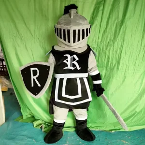 Custom Printed Knight Mascot Costume Adult Size Medieval Armor