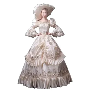 Custom Size European Style Retro Court Party Dress Theater Stage Costume