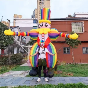 Custom Size Inflatable Walking Clown Puppet Costume for Parade Performance and Advertising