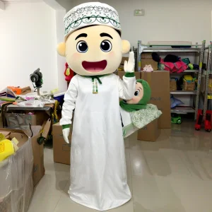 Customizable Adult Arabian Man Boy Mascot Costume for Brand Activities and Advertising