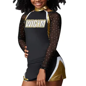 Customized Cheerleading Costumes with Digital Print for Teenagers Unisex Sports Games and Campus Competitions