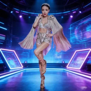 Customized Gogo Dance Costume for Women Performance Dresses for Nightclubs and DJ Performers for Singer Dancers