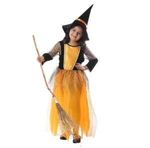 Cute Children Halloween Witch Costume Witch Halloween Costume for Girls