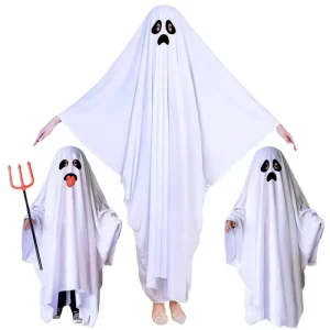 Cute Ghost Cosplay Costume for Adults and Kids
