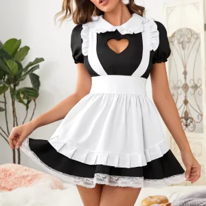 Cute Sexy Role Play Maid Catwoman Black Costume Lingerie Cosplay Lace Accept Sample or Small Order Standard Knitted
