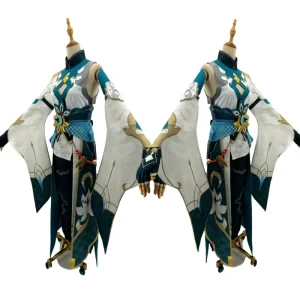 Dan Heng Imbibitor Lunae Cosplay Costume Jacquard Fabric with Dragon Horn