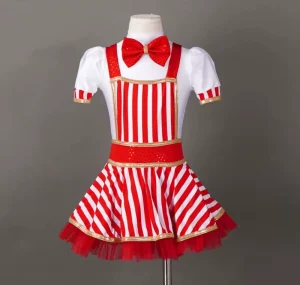 Dance Costumes Girls Strap Dress Ballet Short Sleeve Tutu Dress