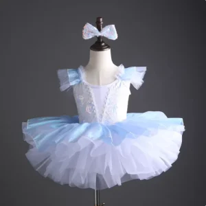 Dance Sequins Ballet Performance Girls Puffy Skirts Children Ballet Cute Princess Dresses Costume