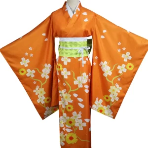 Danwan Women’s Full Set Nishiko Cospaly Costume Kimono 2COS West Garden Temple Anime Performance Dress with Top From Broken