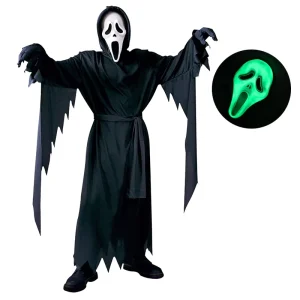 Dark God Scream Adult Halloween Costume with Stage Props and Accessories