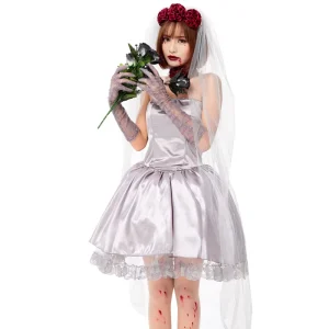 Dead Bride Vampire Costume for Adult Women Halloween Cosplay
