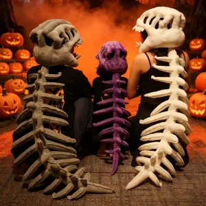 Dinosaur Skeleton Costume Set Plush Toy for Kids and Adults