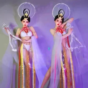 Dunhuang Flying Apsaras LED Headwear Ancient Costume for Stage Dance Performance