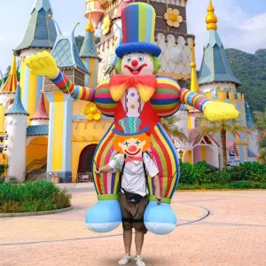 Durable Lightweight Bright Colors Inflatable Clown Costume For Festival Party Event Entertainment