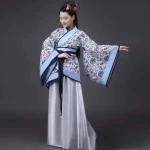 Ecowalson Ancient Costume Hanfu Female Princess Ballet Performance Costume Silk Cotton Adults Tang Dynasty Imperial Concubine