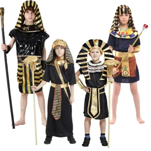 Egyptian Pharaoh Boys’ Costume for Role-Playing, Halloween and Christmas