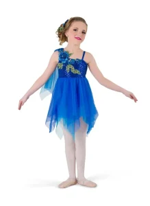 Elegant Floral Embroidered Kids Dance Costume Themed Kids Dance Performance Outfit