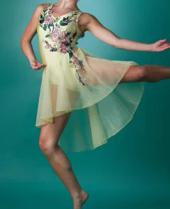 Elegant High Grade Spandex Lyrical Dance Leotard Costume for Stage Shows Ballet Contemporary and Competition Performances