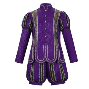 Elizabethan Noble Court Gown Cosplay Outfit Set Medieval Royal Costume for Stage Performance