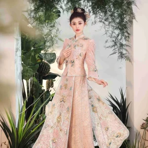 Ethnic Clothing Ming Dynasty Costume Embroidered Xiuhe Ancient Chinese Bride Wedding Dress