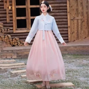 Ethnic Korean Hanbok Yanji Princess Traditional Costume Korean Court Lady Yanbian Photography Dance Performance
