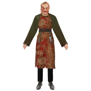 European American Chef Zombie Male Cosplay Bloodstained Butcher Costume Halloween