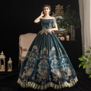 European Court Evening Gown Masquerade Dinner Dress Stage Performance Victorian Ball Gown