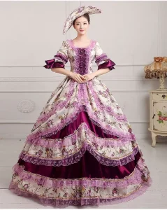 European Medieval Gothic Royal Court Drama Dress