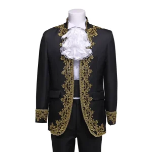 European Royal Court Prince Men’s Medieval Renaissance Victorian Stage Performance Masquerade Costume Suit
