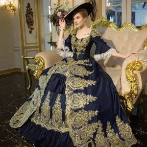 European Style Court Dance Costumes Aristocratic Party Dresses for Women