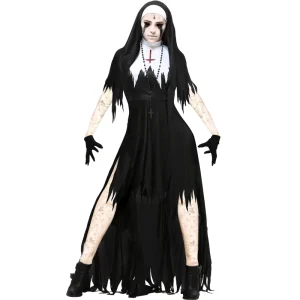 European and American Halloween Zombie Nun Costume Cosplay Role Playing Devil Suit with Dress