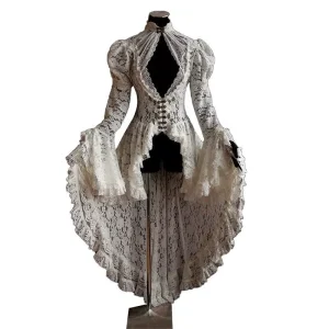 European and American Retro Medieval Court Party Lace Clothing Formal Sexy Slim Fit Long Dress Factory Direct Supply