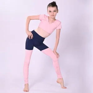 Factory Custom Acceptable Dance Training Practice Wear Dance School Uniform Costumes Two Piece Set