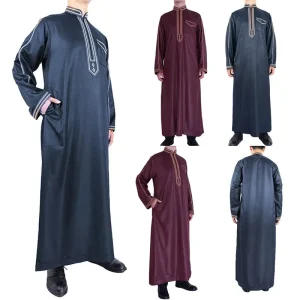 Factory Custom Men’s Moroccan Thobe Jubba Islamic Eid Robe