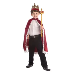Factory Custom Themed Party Cosplay Costume Cape King Robe Royal Cloak Prince Dress Up With Crown
