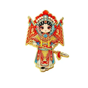 Factory Direct In Stock Chinese Style Metal Peking Opera Fridge Magnets