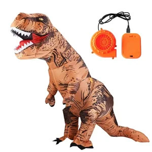 Factory Halloween Mascot Cosplay Suit Adults and Kids Inflatable T-Rex Dinosaur Costume