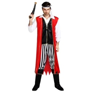 Factory Halloween Pirate Costumes Adult Cosplay Party Men Pirate Costume