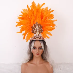 Factory Supplies Multi-Color Optional Feather Headwear for Halloween Role Playing Photo Props