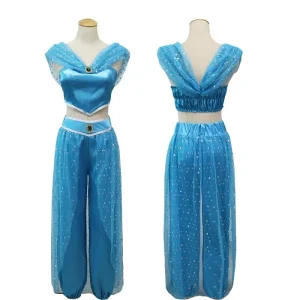 Fairy Tale Princess Character Costume, Exotic Blue Suit for Adults, Halloween Cosplay
