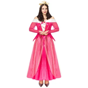 Fairy Tale Sleeping Beauty Aurora Princess Dress Cosplay Costume for Halloween